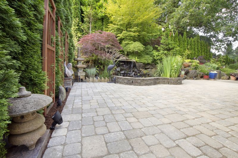 Natural stone paver installation